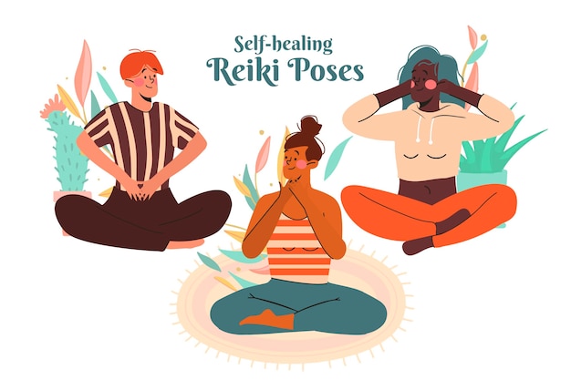 Reiki poses self-healing group