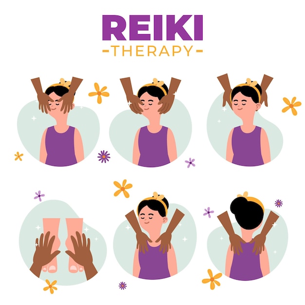 Reiki therapy concept