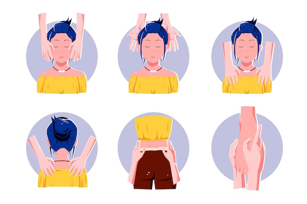 Free vector reiki therapy illustration