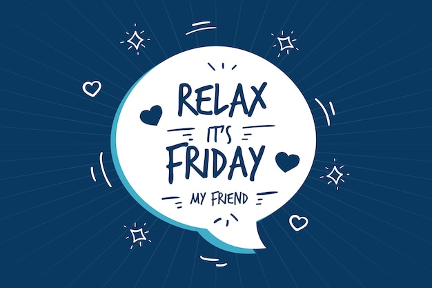 Free vector relax it's friday background