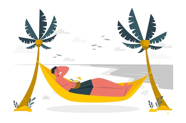 Vettore gratuito illustrazione del concetto di relax