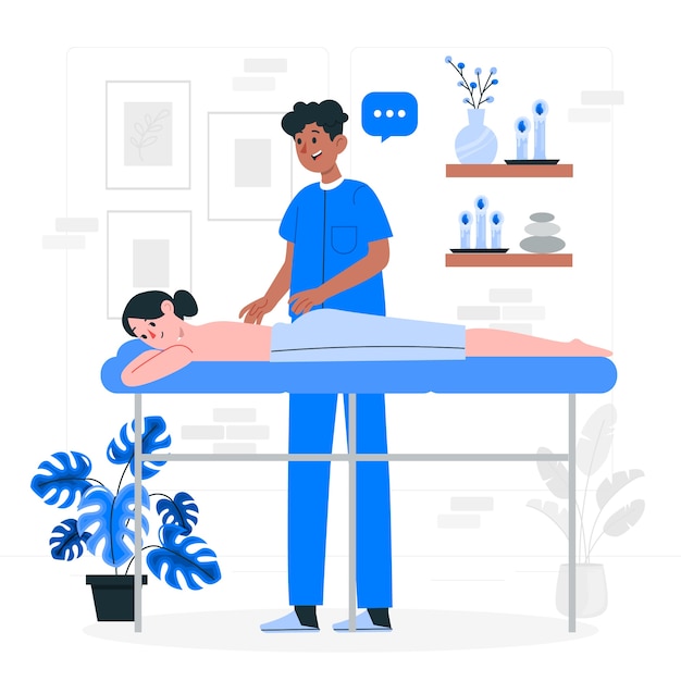 Free vector relaxing massage concept illustration