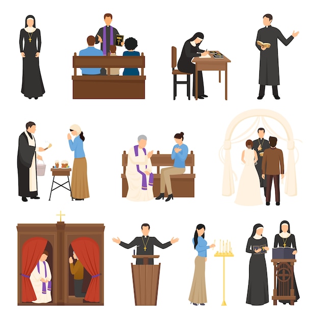 Religion characters set