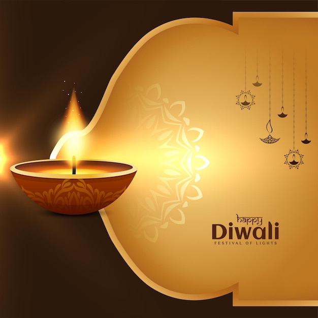 Religious Happy Diwali Hindu festival background design