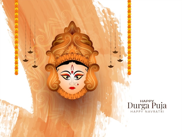 Religious Happy navratri and Durga puja festival celebration background