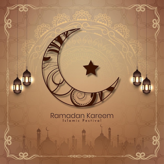 Background artistico del festival islamico ramadan kareem religioso