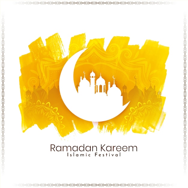 Religious ramadan kareem traditional islamic festival mosque background vector