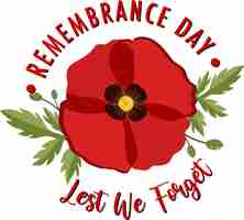 Free vector remembrance day logo design