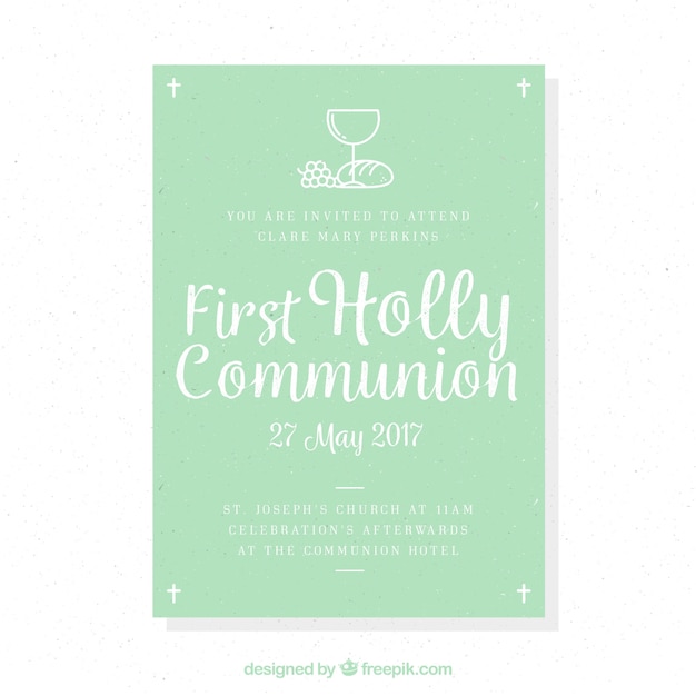 Free vector reminder of first communion
