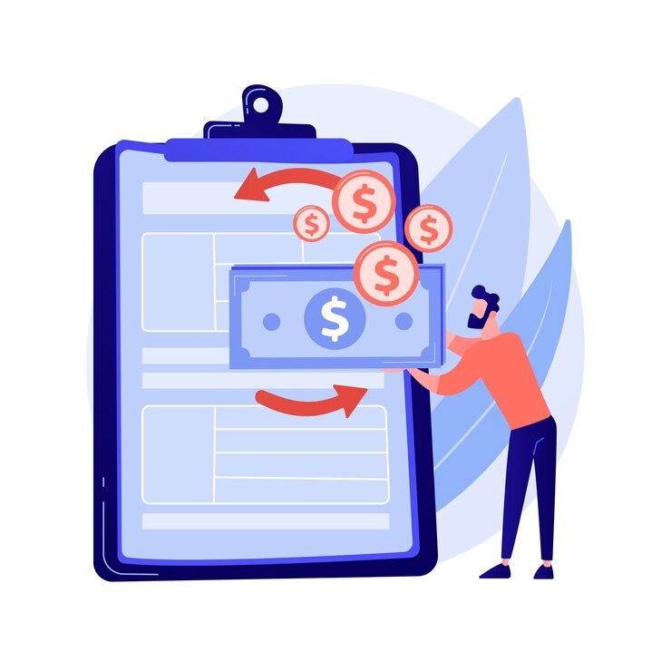 Free Vector remittance money. forward cash overseas. direct funding, give allowance, spare sum. getting payroll. transferring forex money. drop coin. vector isolated concept metaphor illustration.