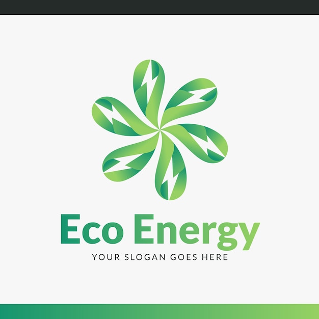 無料ベクター 再生可能エネルギーのロゴのデザイン テンプレート