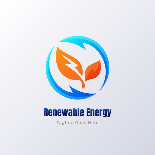 Vettore gratuito logo design di energia rinnovabile