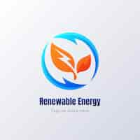 Vettore gratuito logo design di energia rinnovabile