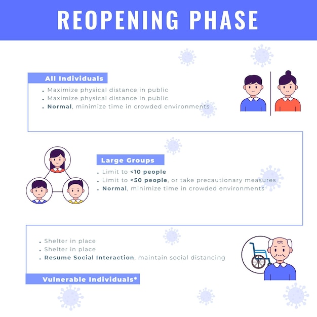 Free vector reopening phases timeline