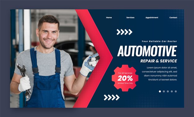 Repair shop template design