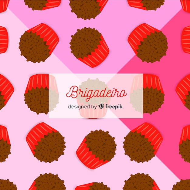 무료 벡터 brigadeiro 평면 배경 반복