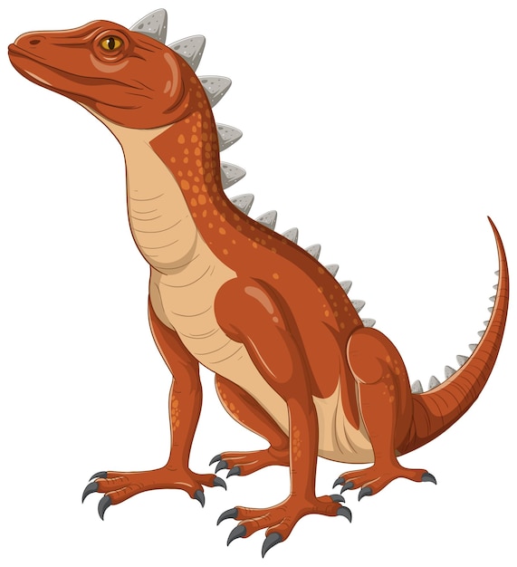 Бесплатное векторное изображение Рептилоподобное существо с выступающими рогами, напоминающее динозавра