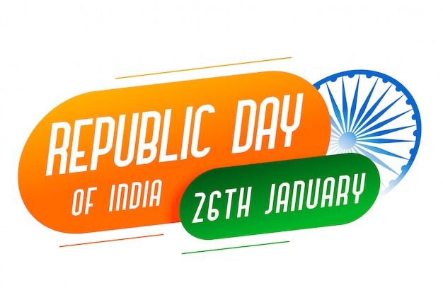 Republic day of india modern style banner