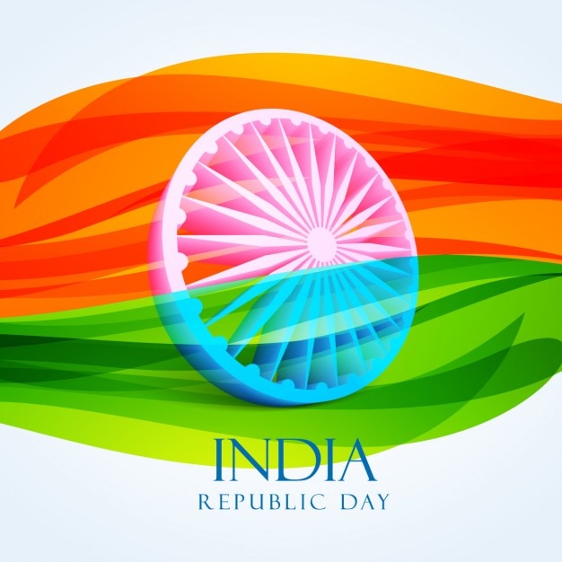 Free Vector republic day indian flag