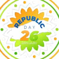 Free vector republic day in paper style