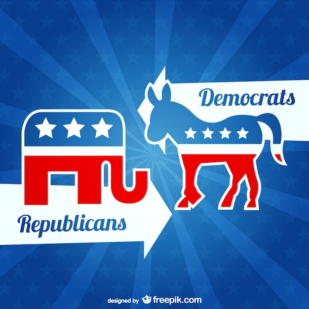 Free vector republicans and democrats vector