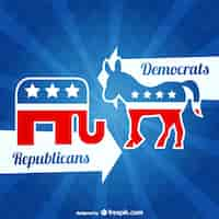 Free vector republicans and democrats vector