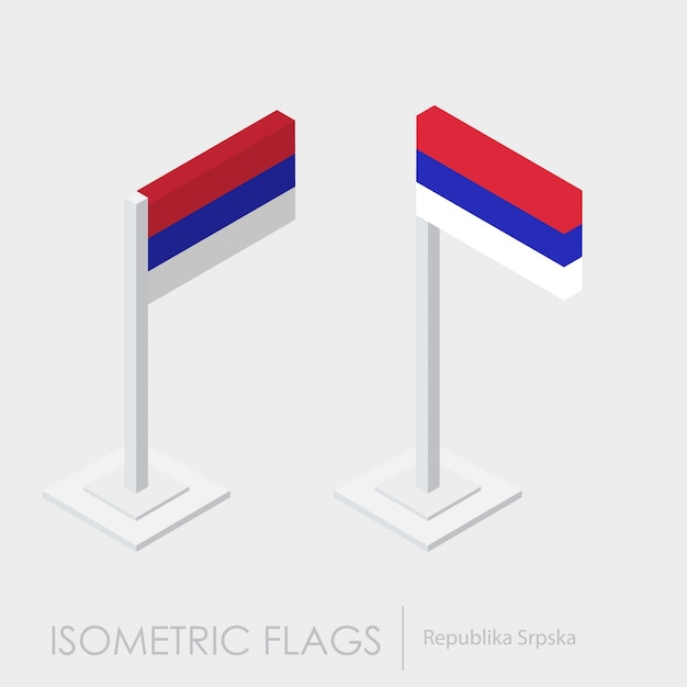 Republika Srpska isometric flag