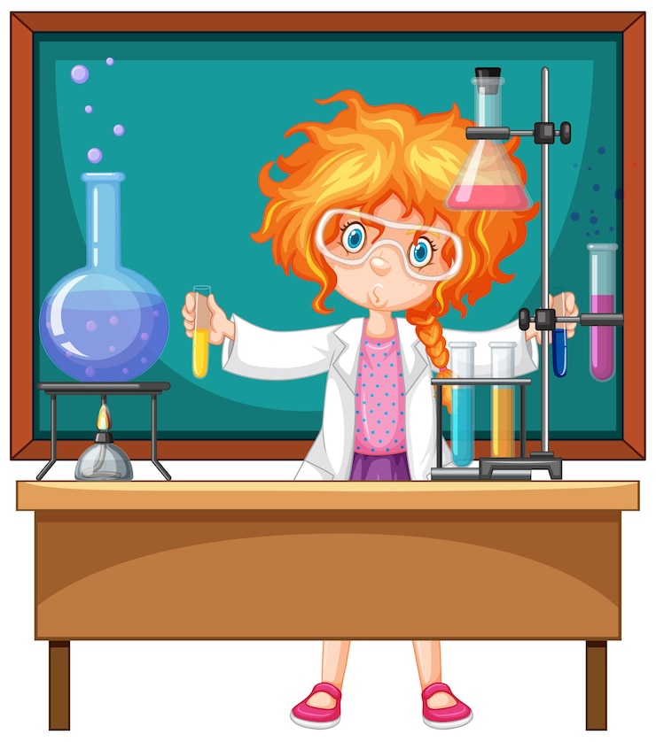 Free Vector researcher experiment in the laboratory
