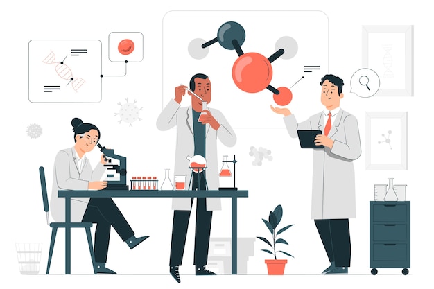 Free vector researchers concept illustration