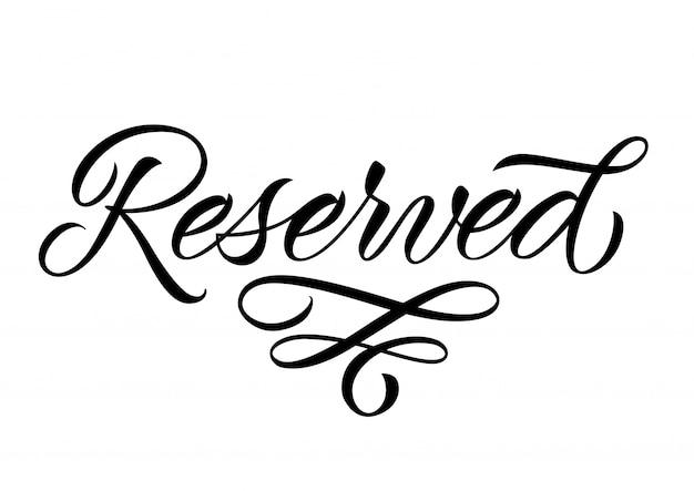 Reserved lettering with ornament