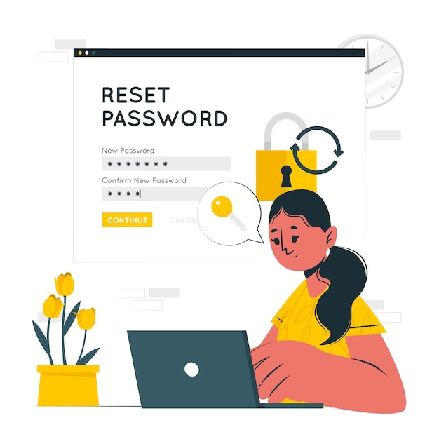 Reset password concept illustration