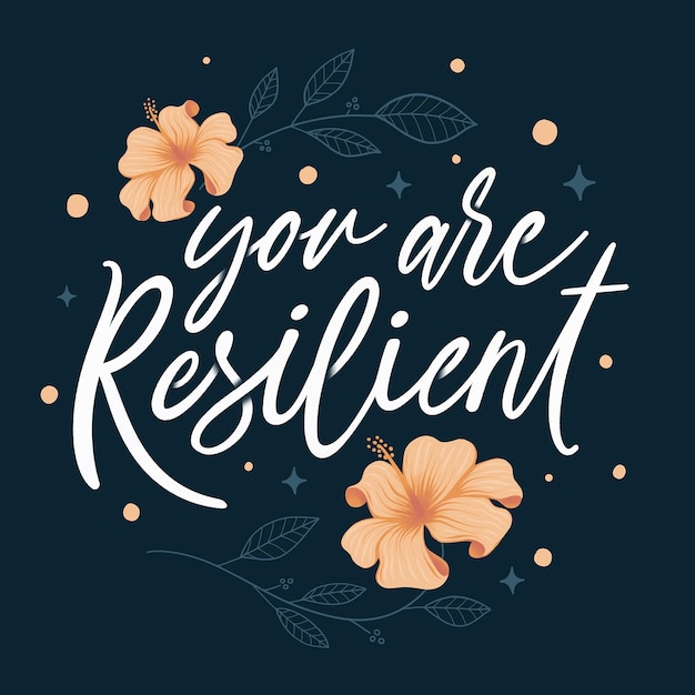 Vettore gratuito resilienza - lettering