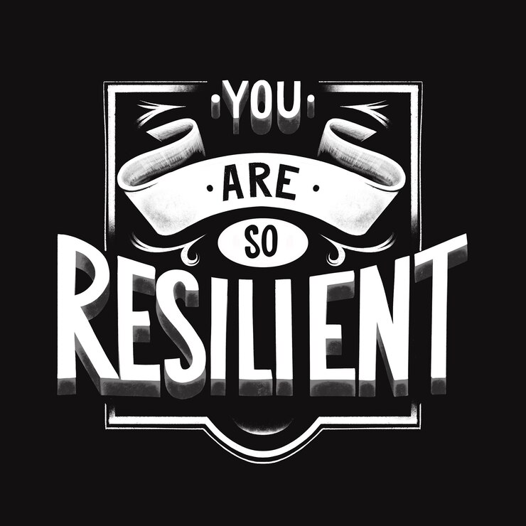 Free Vector resilience - lettering