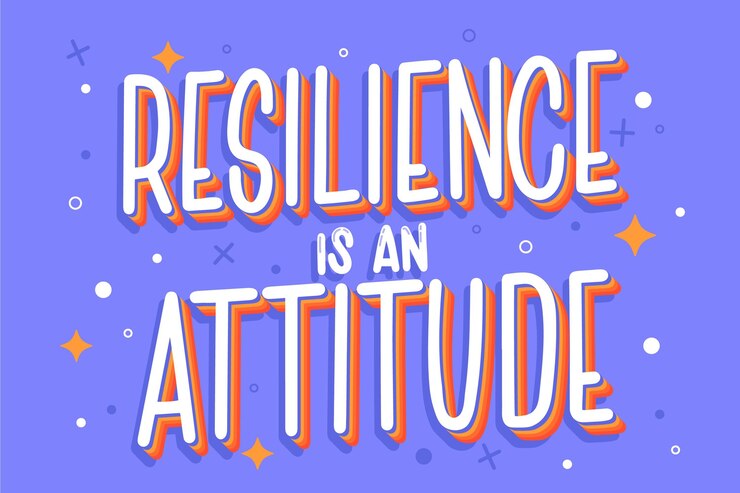 Free Vector resilience - lettering