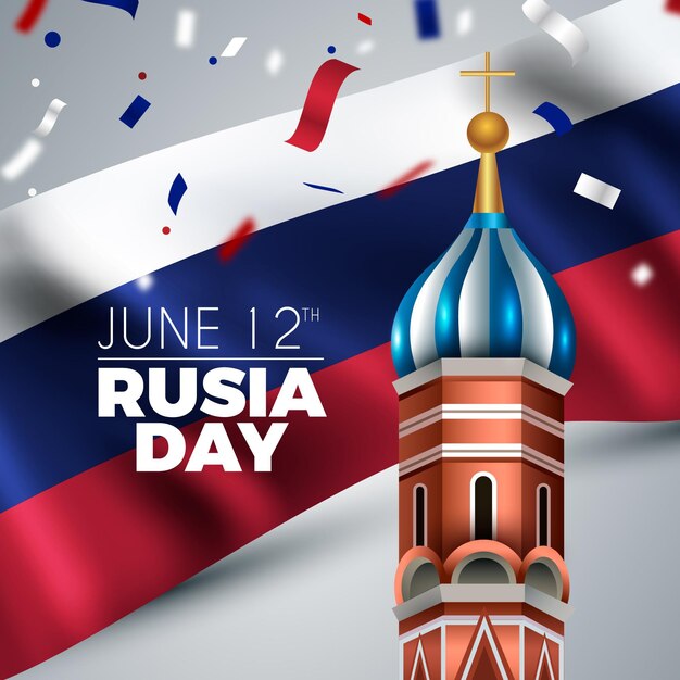 Reslistic Russia Day Concept