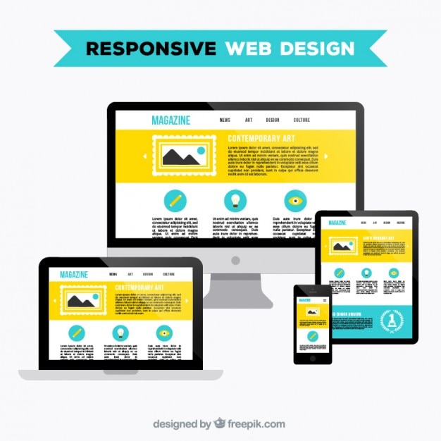 Free vector responsive web design