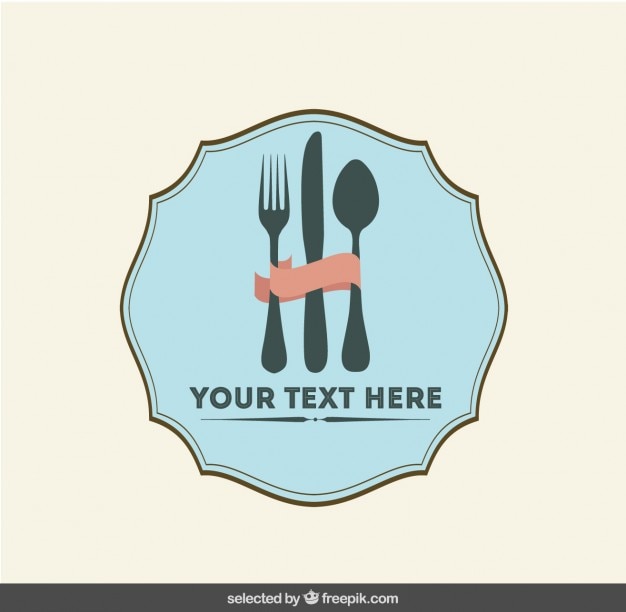 Free vector restaurant badge in vintage style