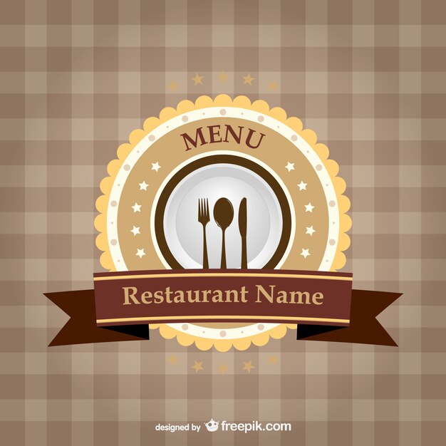 Restaurant brand ribbon template 