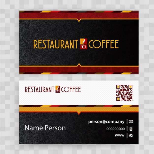 Free vector restaurant business card design