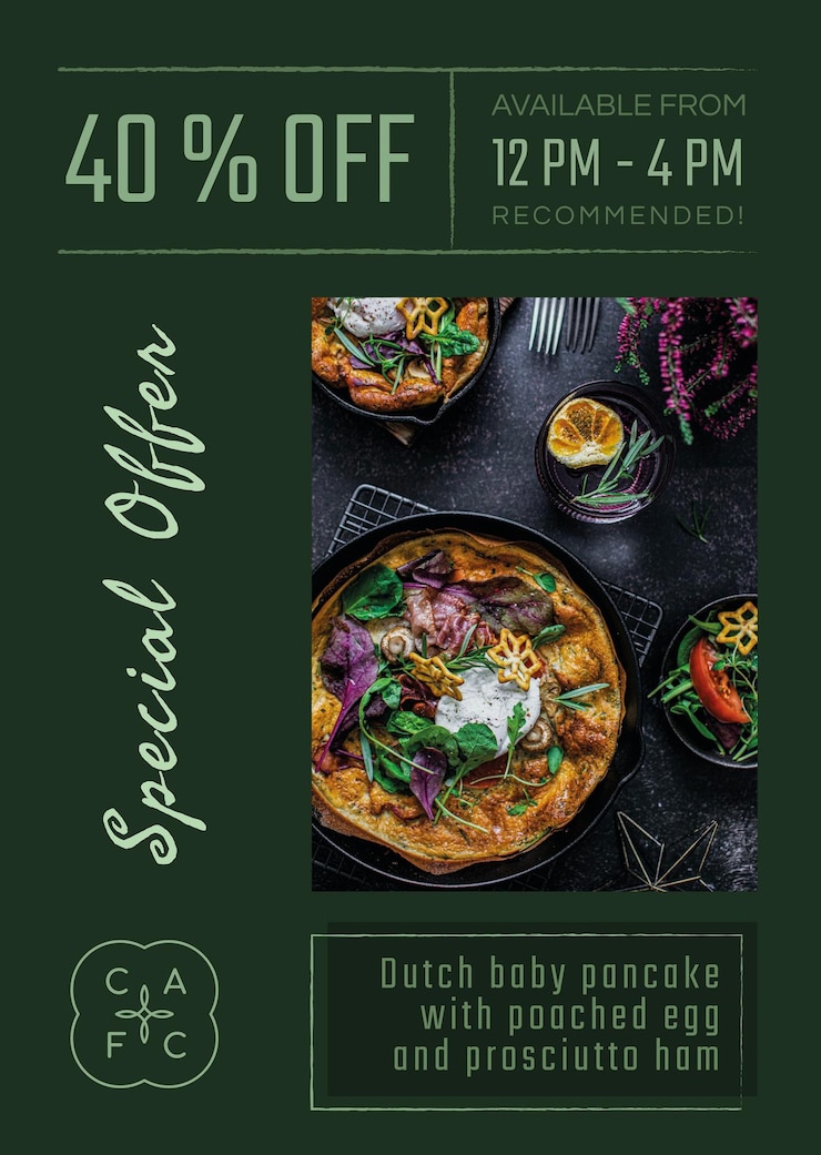 Free Vector restaurant business poster template vector for promotion
