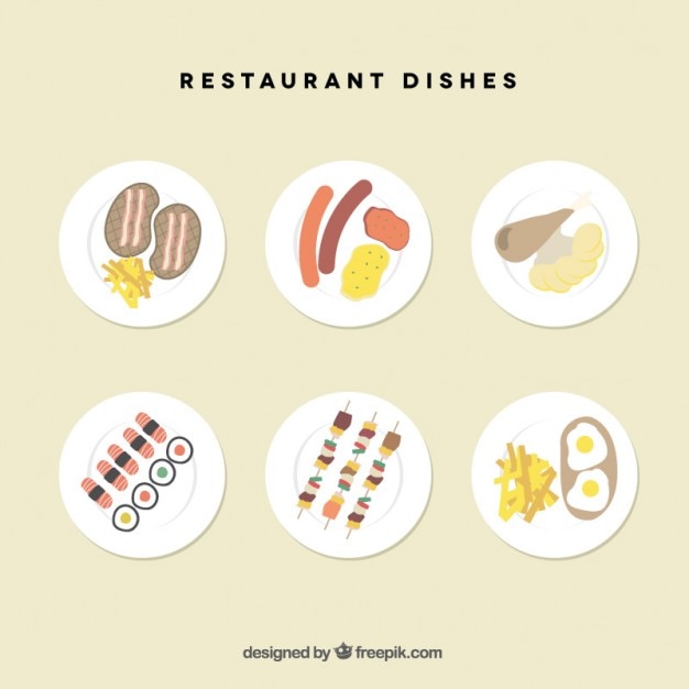 Restaurant dishes collection