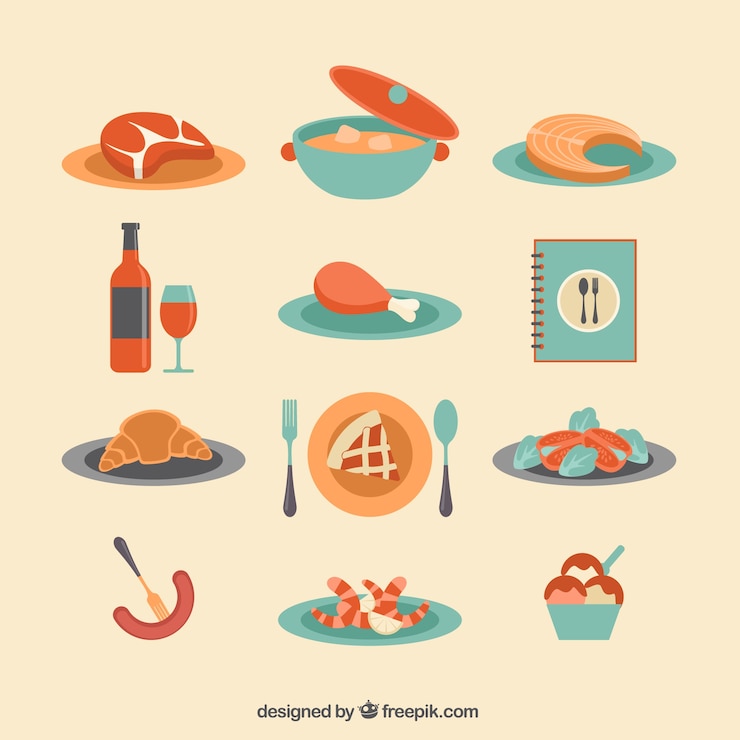 Free Vector restaurant food