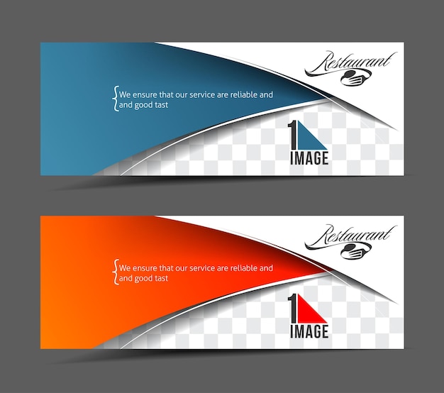 Design banner sociale amplificatore intestazione ristorante