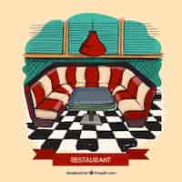 Free vector restaurant interior ilustration