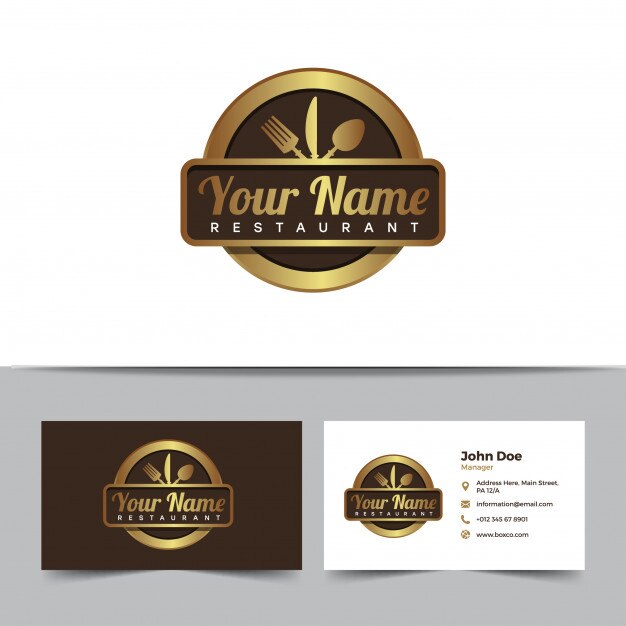 Restaurant logo and business card template Restaurant logo and business card template