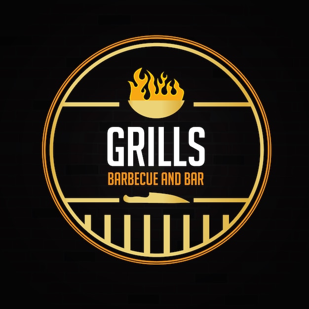 grill logo icon design template vector 8040264 Vector Art at Vecteezy