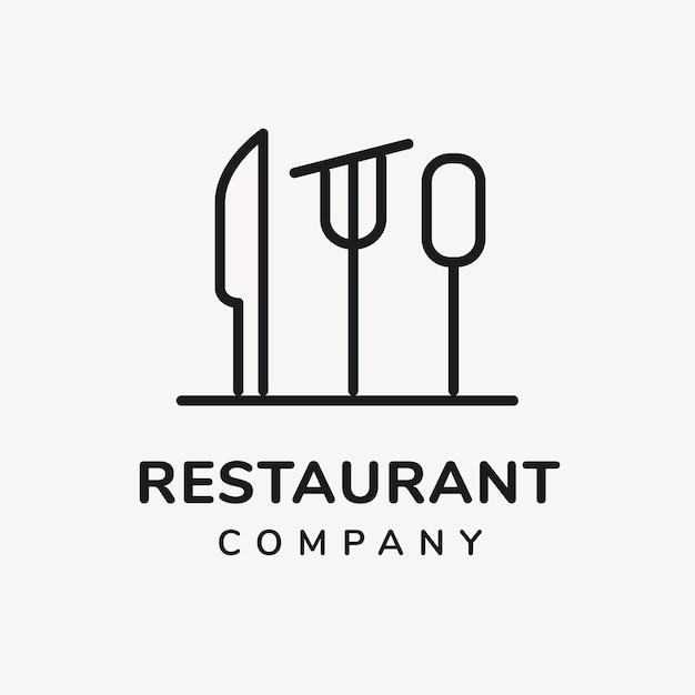 Restaurant logo, food business template for branding design vector