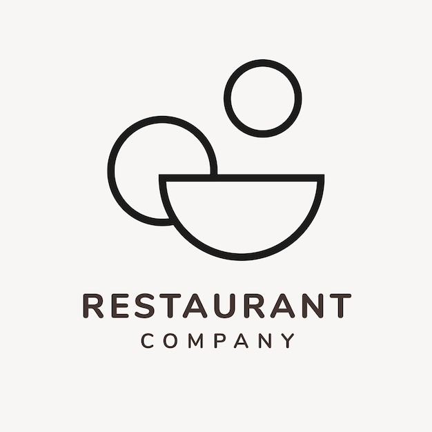 Restaurant logo, food business template for branding design vector