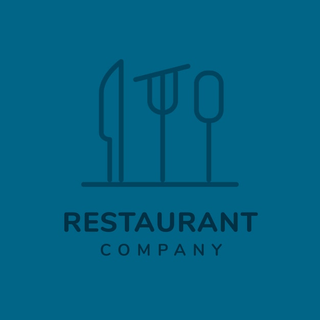 Restaurant logo, food business template for branding design vector