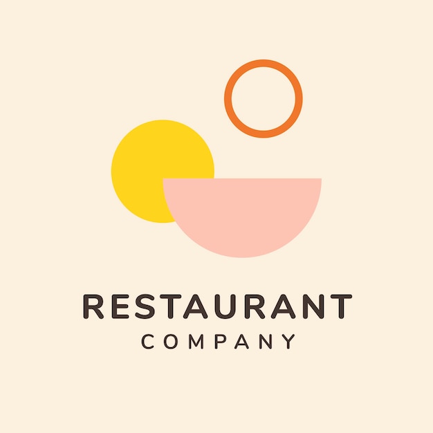 Restaurant logo, food business template for branding design vector